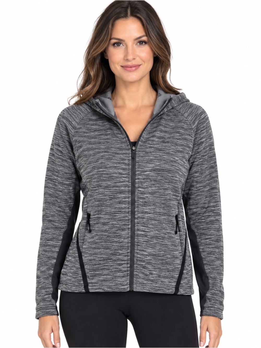 Adidas ClimaHeat Men’s Gray Hooded Full-Zip Jacket Size S